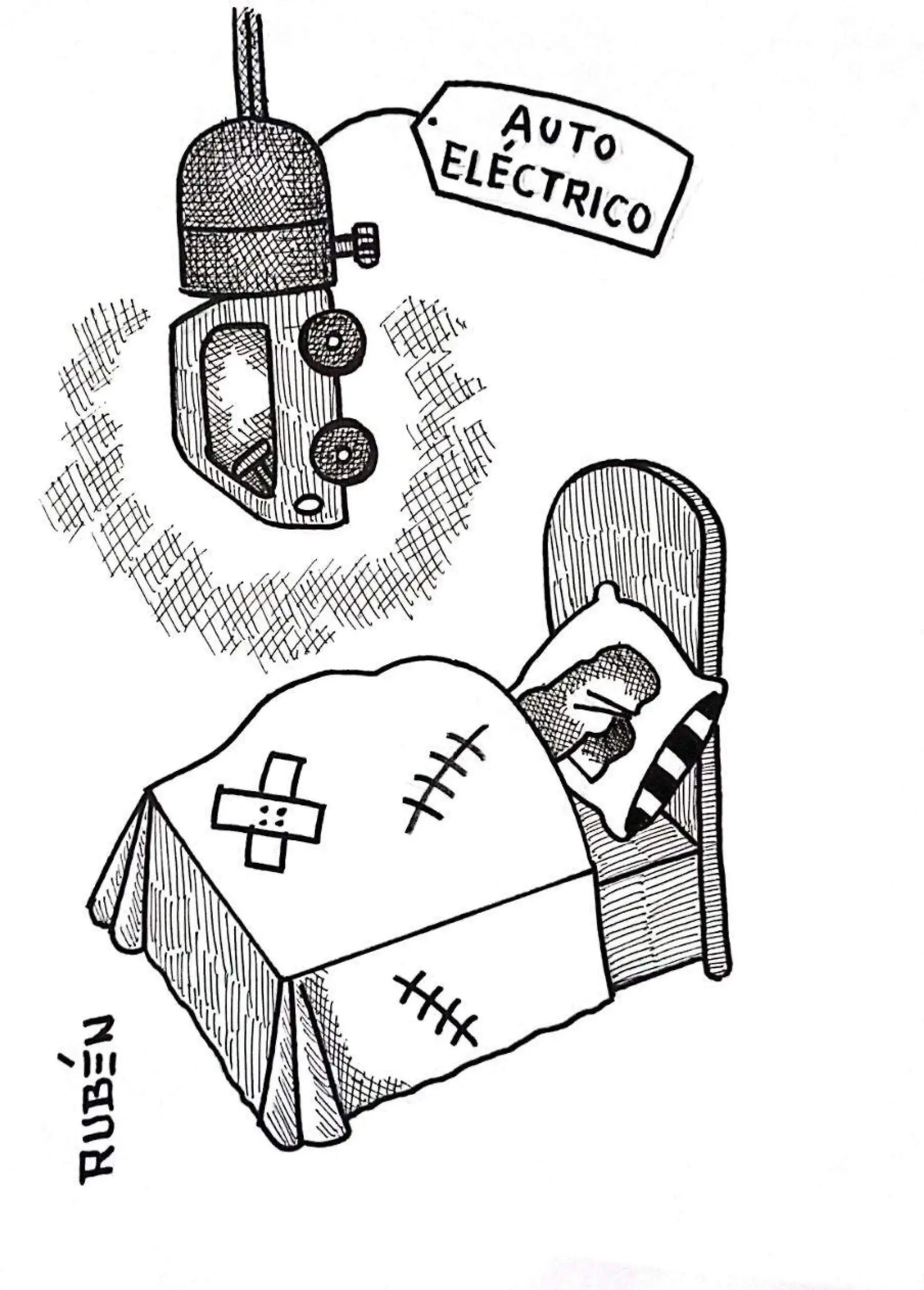 cartón RUBEN APAGUEN ESE FOCO